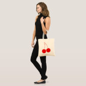 Twee Rode Kersen. Tote Bag (Voorkant (model))