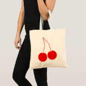 Twee Rode Kersen. Tote Bag (Voorkant (product))