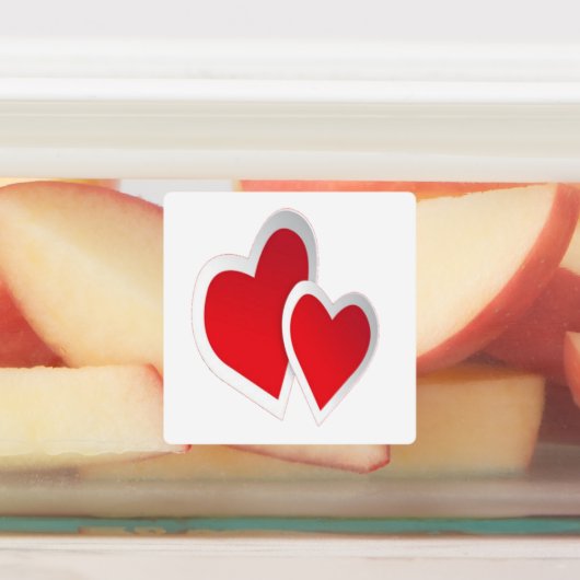 Twee Rode Kunsten Labels (Aangebracht)