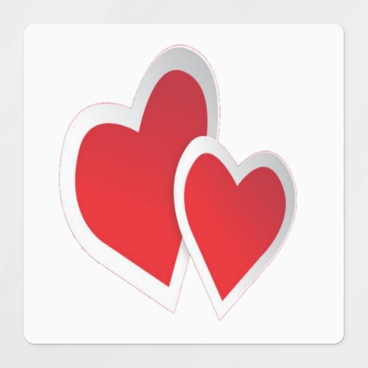 Twee Rode Kunsten Labels (Design 1)