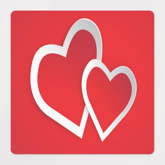 Twee Rode Kunsten Labels (Design 2)