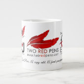 Twee rode pennen bewerkingsdienst mok (Voorkant)