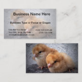 twee rode rodekuikens van het eiland foto vignet visitekaartje (Voorkant / Achterkant)