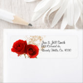 Twee rode rozen etiket (Insitu)