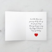 Twee rode rozen voor Valentijnsdag Kaart (Binnen)