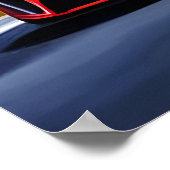 Twee rode sportwagens op de weg | AI Art Poster (Hoek)