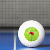 Twee rode tulpbloemen pingpongbal (Net)