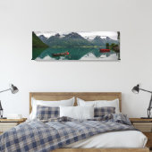 Twee roeiboten met reflectie in een meercanvas canvas afdruk (Insitu (Slaapkamer))