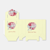 Twee romantische rode liefdesharten gebonden met w bedankdoosjes (Uitgevouwen)