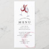 Twee roodwijnstijlfeestjes menu (Voorkant)