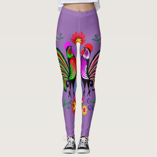 Twee Roosters Leggings (Voorkant)