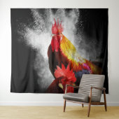 Twee Roosters Wandkleed (In Situ (horizontaal))