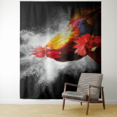 Twee Roosters Wandkleed (In situ)