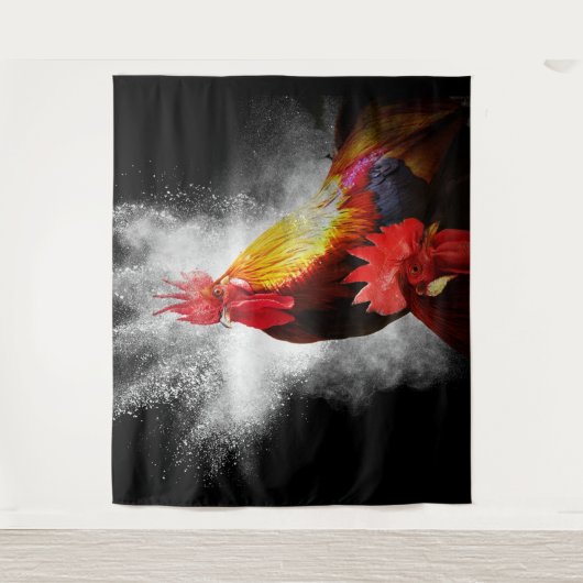 Twee Roosters Wandkleed (Voorkant)