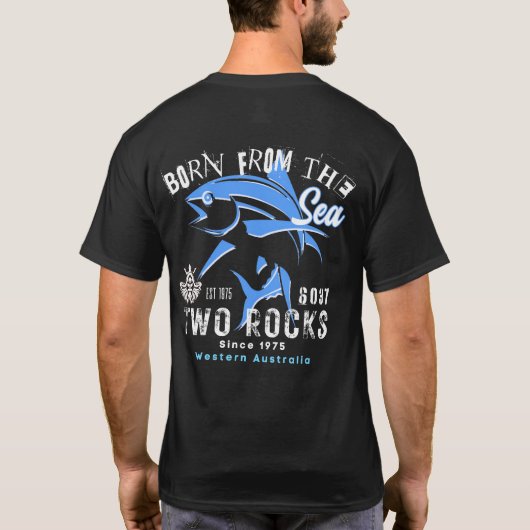 Twee Rotsen Vis T-shirt (Achterkant)