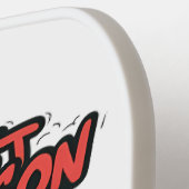 Twee rottweiler honden zitten samen pickleball paddle (Links Detail)