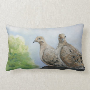 Twee rouwende Doves Art Pillow Kussen