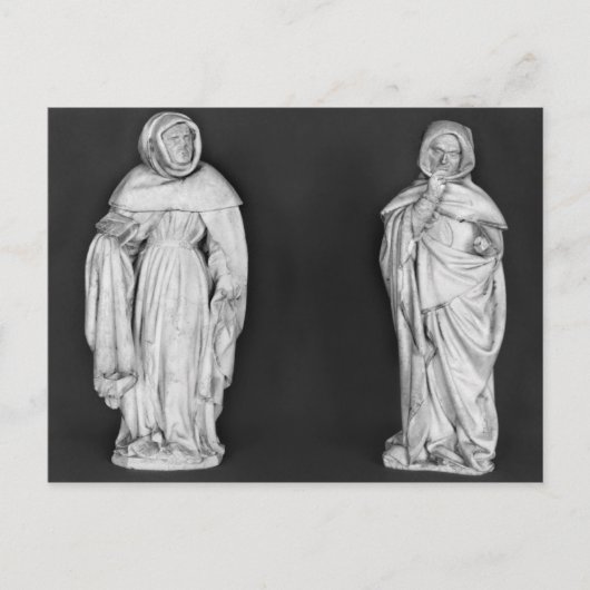 Twee rouwenden briefkaart (Voorkant)