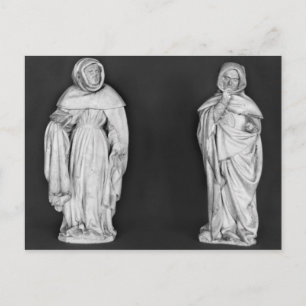 Twee rouwenden briefkaart