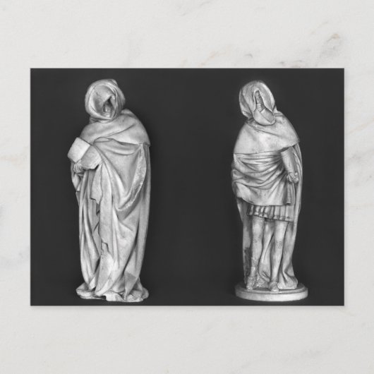 Twee rouwenden briefkaart (Voorkant)