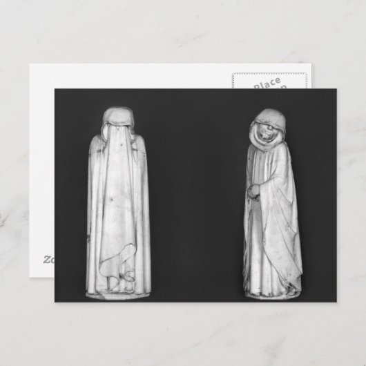 Twee rouwenden briefkaart (Voorkant / Achterkant)