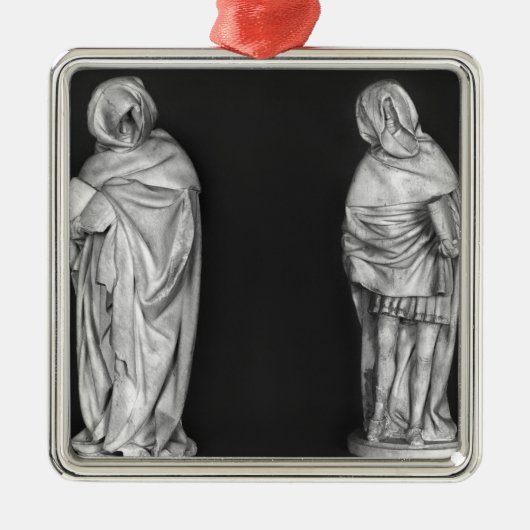 Twee rouwenden metalen ornament (Voorkant)
