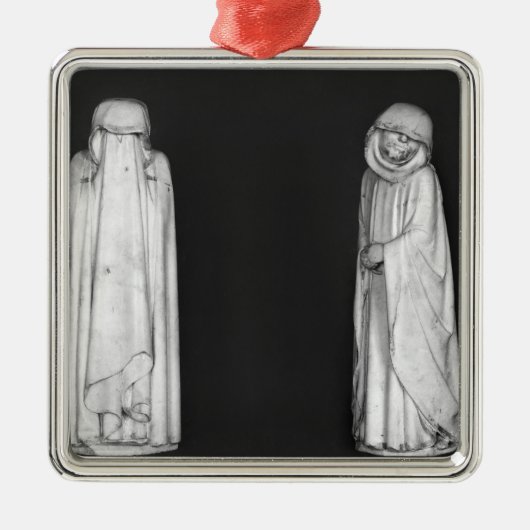 Twee rouwenden metalen ornament (Voorkant)