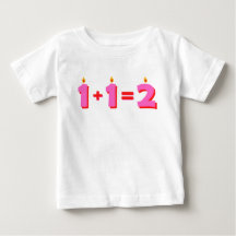 Twee roze 2e verjaardag Baby Girl T-shirt