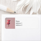 Twee Roze Anjers Etiket (Insitu)
