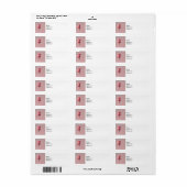Twee Roze Anjers Etiket (Full Sheet)