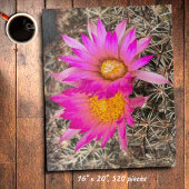 Twee roze cactus bloemen close-up foto legpuzzel