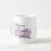 Twee Roze Clematis Koffiemok (Voorkant links)