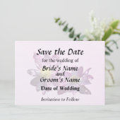 Twee Roze Clematis Save The Date (Staand voorkant)
