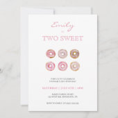 Twee roze donuts foto 2e verjaardag kaart (Voorkant)