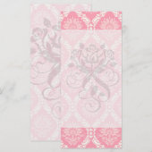 twee roze en roomelegante dampvocht (Voorkant / Achterkant)