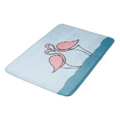 Twee roze flamingo's op het water badmat (Gekanteld)