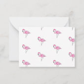 Twee roze flamingo's samen Trouwdouche Notitiekaartje (Achterkant)
