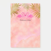 Twee Roze Flamingo's Waterverf Tropical Post it Post-it® Notes (Voorkant)