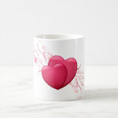 Twee roze harten koffiemok (Center)