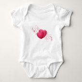 Twee roze harten romper (Voorkant)