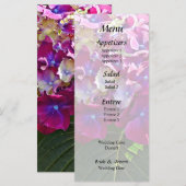 Twee Roze Hortensia Menu (Voorkant / Achterkant)