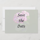 Twee Roze Hortensia Save The Date (Achterkant)