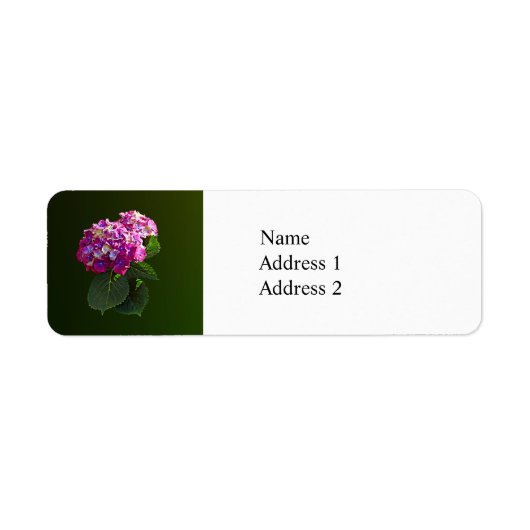 Twee roze hydrangea etiket (Voorkant)