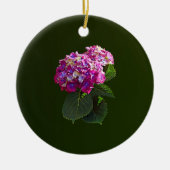 Twee roze hydrangea keramisch ornament (Voorkant)