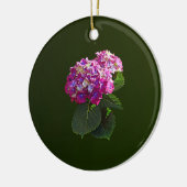 Twee roze hydrangea keramisch ornament (Links)