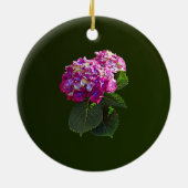Twee roze hydrangea keramisch ornament (Achterkant)