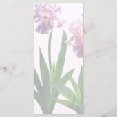 Twee roze irissen menu (Achterkant)