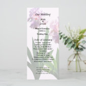 Twee roze irissen programmakaart (Staand voorkant)