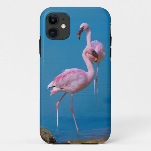 Twee roze lamingos Case-Mate iPhone case (Achterkant)