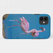 Twee roze lamingos Case-Mate iPhone case (Achterkant (horizontaal))